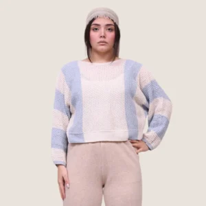 بافت قلاب بافی زنانه نمای روبرو